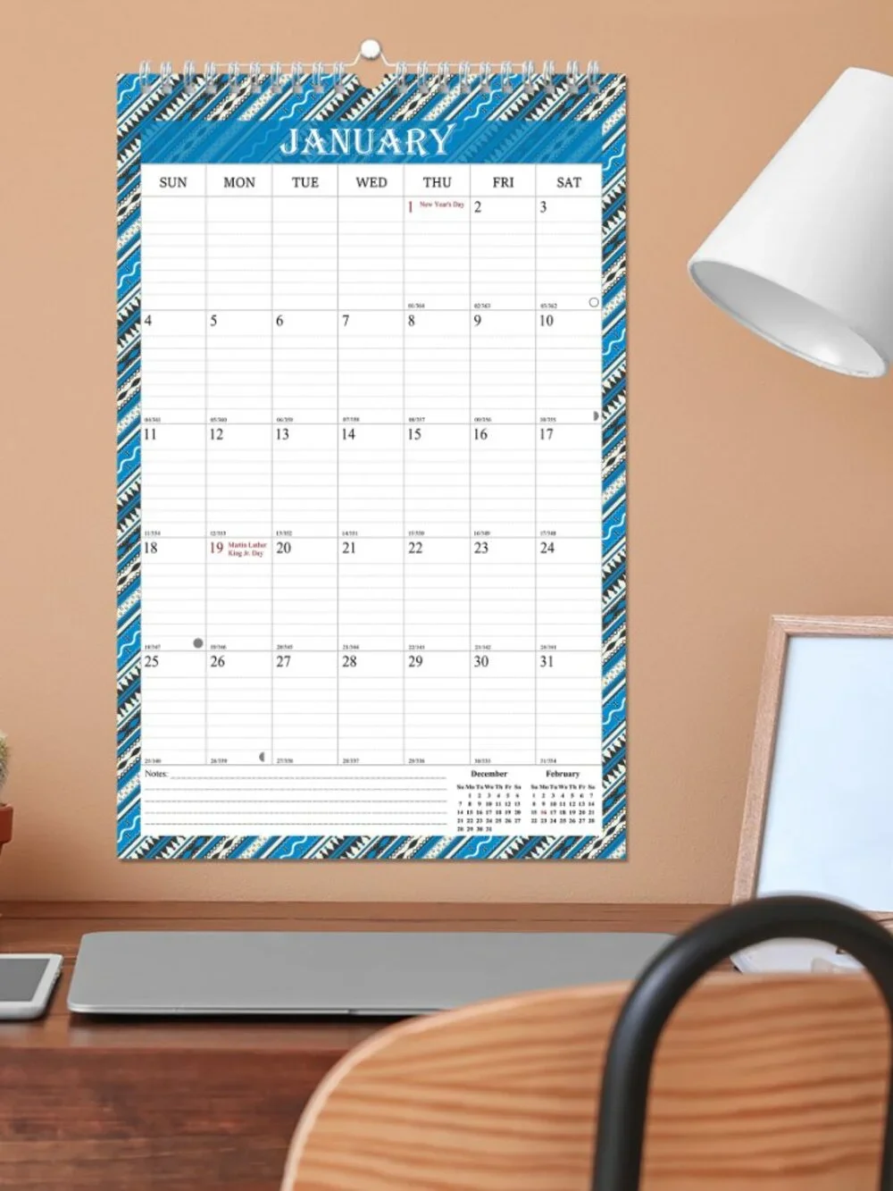2026-2027 Wall Calendar Spiral-bound Twin-Wire Binding - 18 Months 8.5